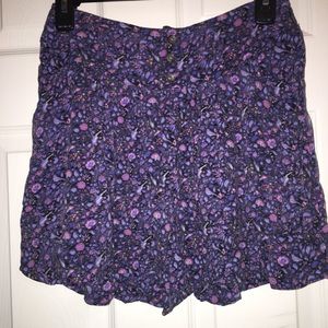 Purple floral skirt